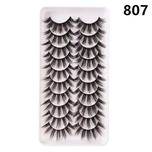 10-Pack Handcrafted Mink Lashes - Reusable & Natural Zopi