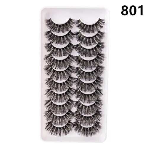 10-Pack Handcrafted Mink Lashes - Reusable & Natural Zopi