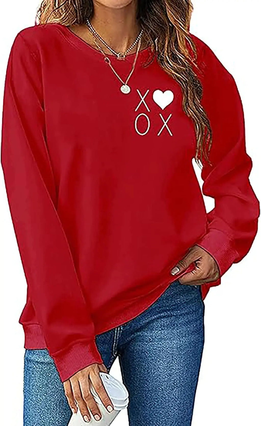 LVEIO Valentine's Graphic Heart Sweatshirt for Women Zopi