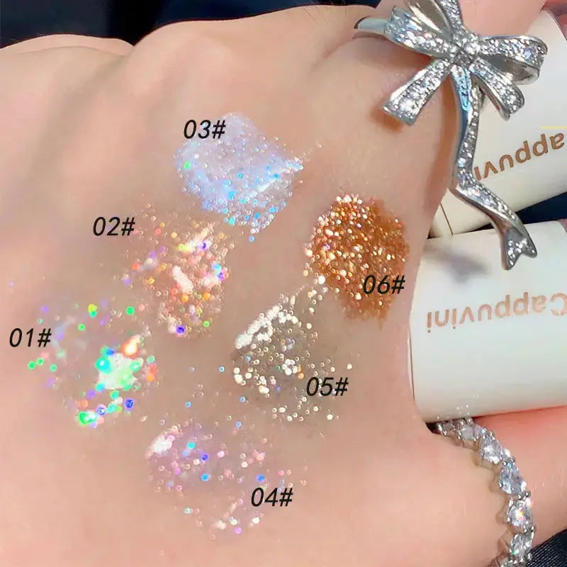 Glitter Liquid Eyeshadow - 6 Long-Lasting Shades Gama Easy Shopping