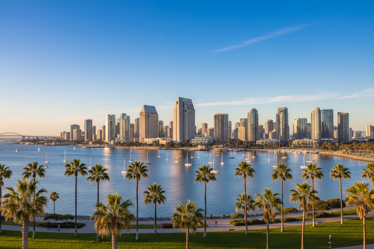 San Diego skyline background